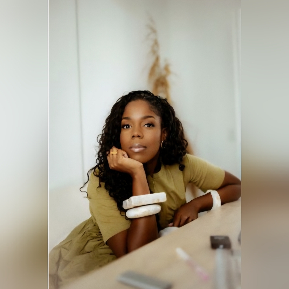 Archive KHOI Tulum Cream Swirl Square Marble Bangle